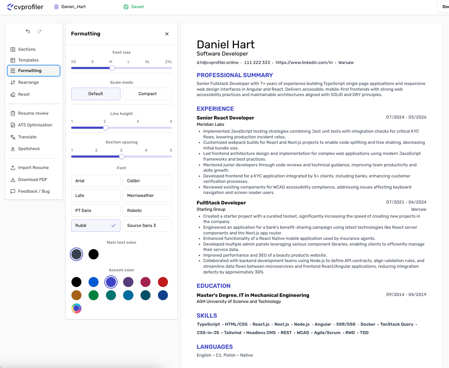 App screenshot preview